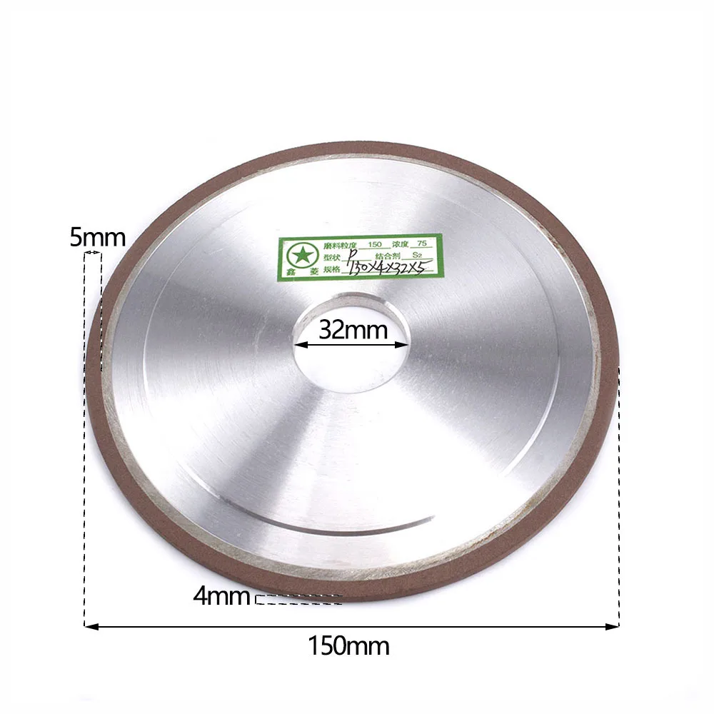 Шлифовальный круг 150 мм алмазный круг алмазные режущие диски Камень точильный колесо для вольфрамовой стали фреза инструмент 150 зернистость 2 мм 3 мм 4 мм - Наружный диаметр: 150x4x32x5