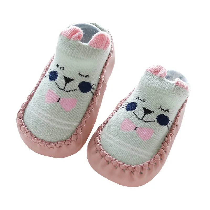 ZM811A3- Baby Socks With Rubber Soles Infant Newborn Baby Girls Boys Autumn Winter Children Floor Socks Shoes Anti Slip Soft Sole Sock - Color: ZM811A3-