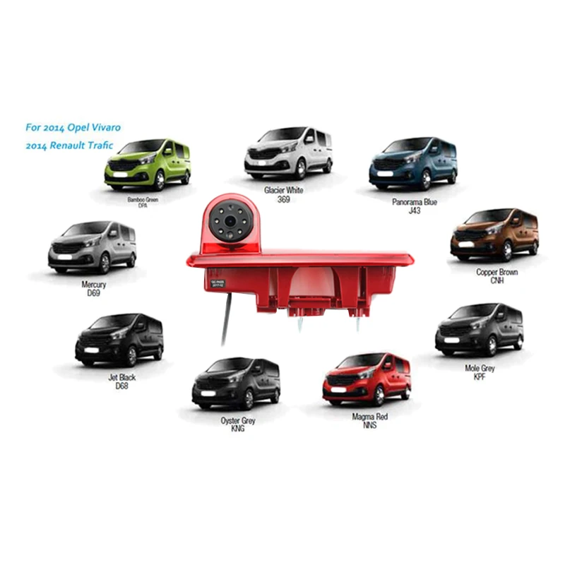 Автомобильный стоп-сигнал заднего вида, камера для парковки автомобиля, камера заднего вида, 8 светодиодов, инфракрасная камера ночного видения для Opel Vauxhall Vivaro