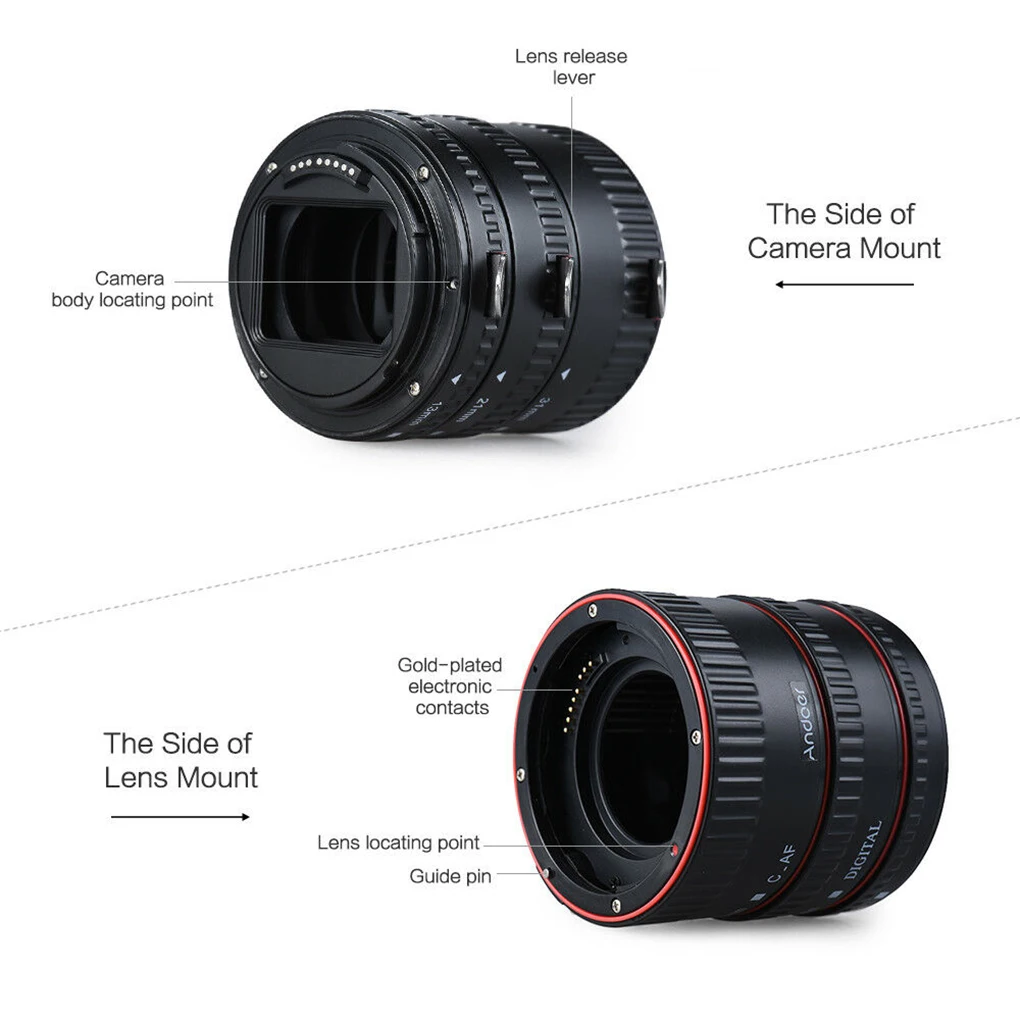 Сменный для Canon все EF и EF-S адаптер объектива камеры Автофокус Макро Удлинитель трубка/кольцо Крепление