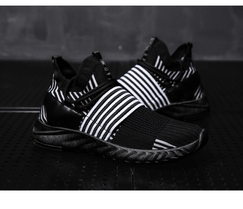 CINESSD/Дышащие Беговые кроссовки Flyknit; удобные уличные кроссовки на шнуровке; беговые кроссовки; Мужская Нескользящая прогулочная спортивная обувь