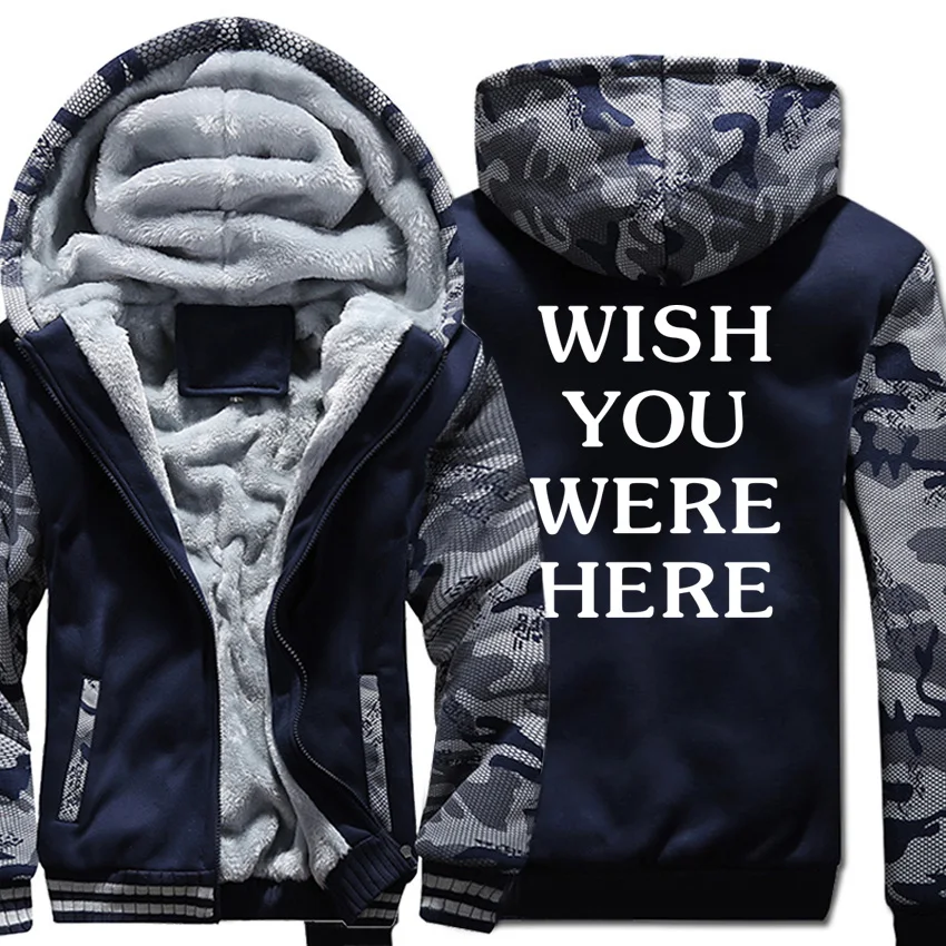 WISH YOU WAS HERE с буквенным принтом, Толстая куртка с капюшоном для мужчин, осенне-зимнее Мужское пальто с капюшоном, куртки Тревиса Скотта астромира - Цвет: dark blue 5
