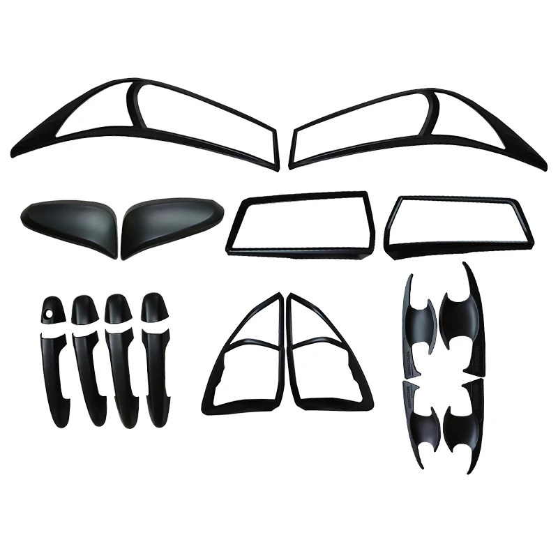 

Обложки для стайлинга автомобиля, подходят для 2016 + аксессуары Innova, матовые черные декоративные колпачки из АБС-пластика, колпачки для лампы, подходят для Toyta Innova