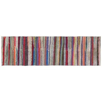 

Handmade Multicolor Vintage English Striped Rug Runner Rug 074x255 Cm-2'5''X8'4''