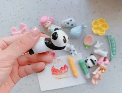 Японский zakka свежий стиль держатель ручки мультфильм милый ручка держатель маленький кролик дельфины панда, подарок канцелярские принадлежности - Цвет: 3