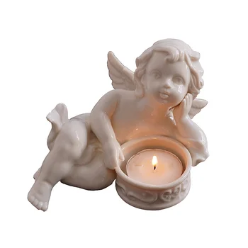 

European Retro Candlestick Angel Decoration Nordic Romantic Candlestick Wedding Table Decoration Soporte Vela Candlestick DD60ZT