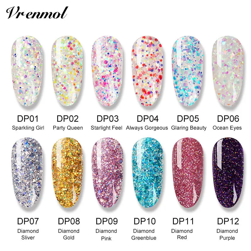 Vrenmol 15g Acrylic Color Poly Gel Gel Nail Polish Gel Finger Extension Poly Gel Camouflage Soak Off UV Camouflage Nail Art