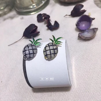 

Free Shipping Fashion Small Brooch Jewelry Pineapple Brooches For Women Cute Fruit Brooch Pin Dresses Coat Corsage Broches Gift