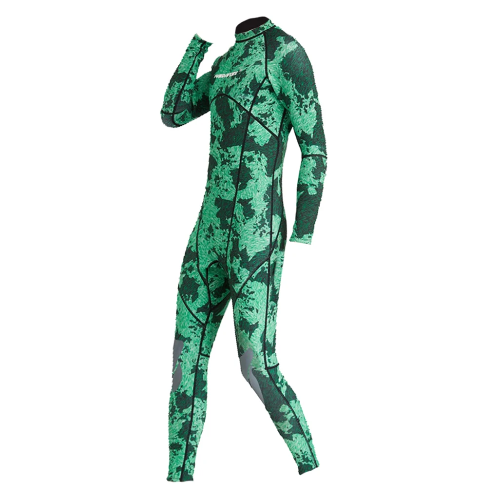 Men Full Body Wetsuit 3mm Neoprene Dive Suit Scuba Diving Snorkeling Jumpsuit Green Size S / M / L / XL / XXL / XXXL