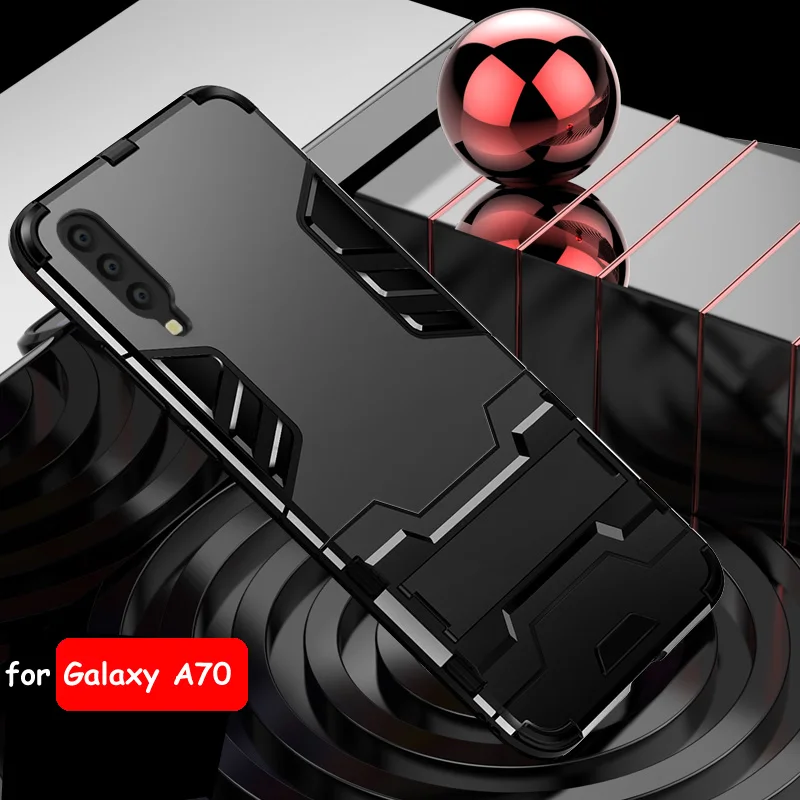 3 в 1 противоударный чехол для samsung Galaxy A70 A705F, чехол для телефона samsung Galaxy A70 A 70 PC+ силиконовый чехол-подставка