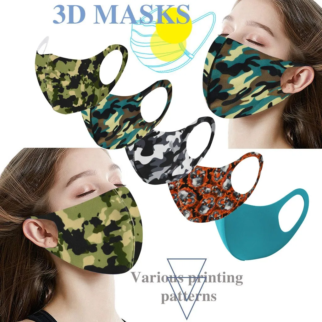 5 шт многоразовая красочная Тканевая маска для лица тюрбан стильная модная