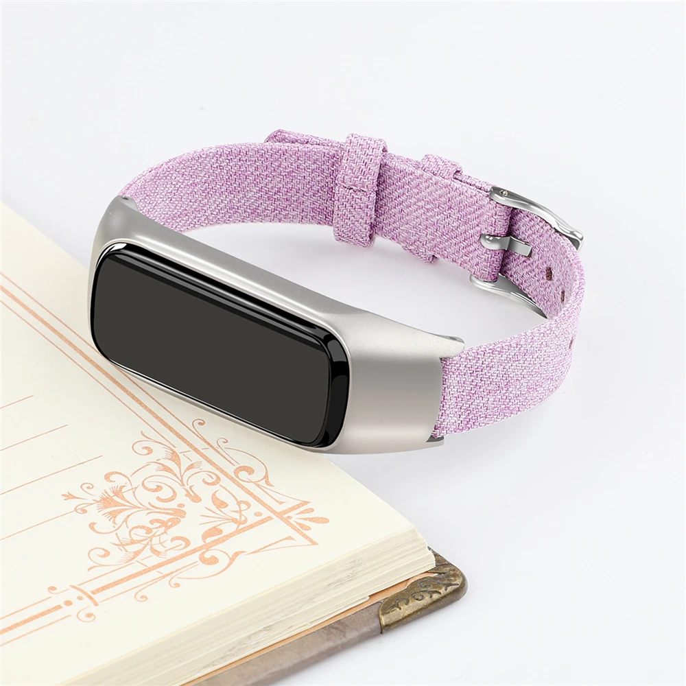 Сменный холщовый ремешок для samsung Galaxy Fit-E Smartwatch ремешок для часов+ металлический каркас браслет ремни для Galaxy Fit-E