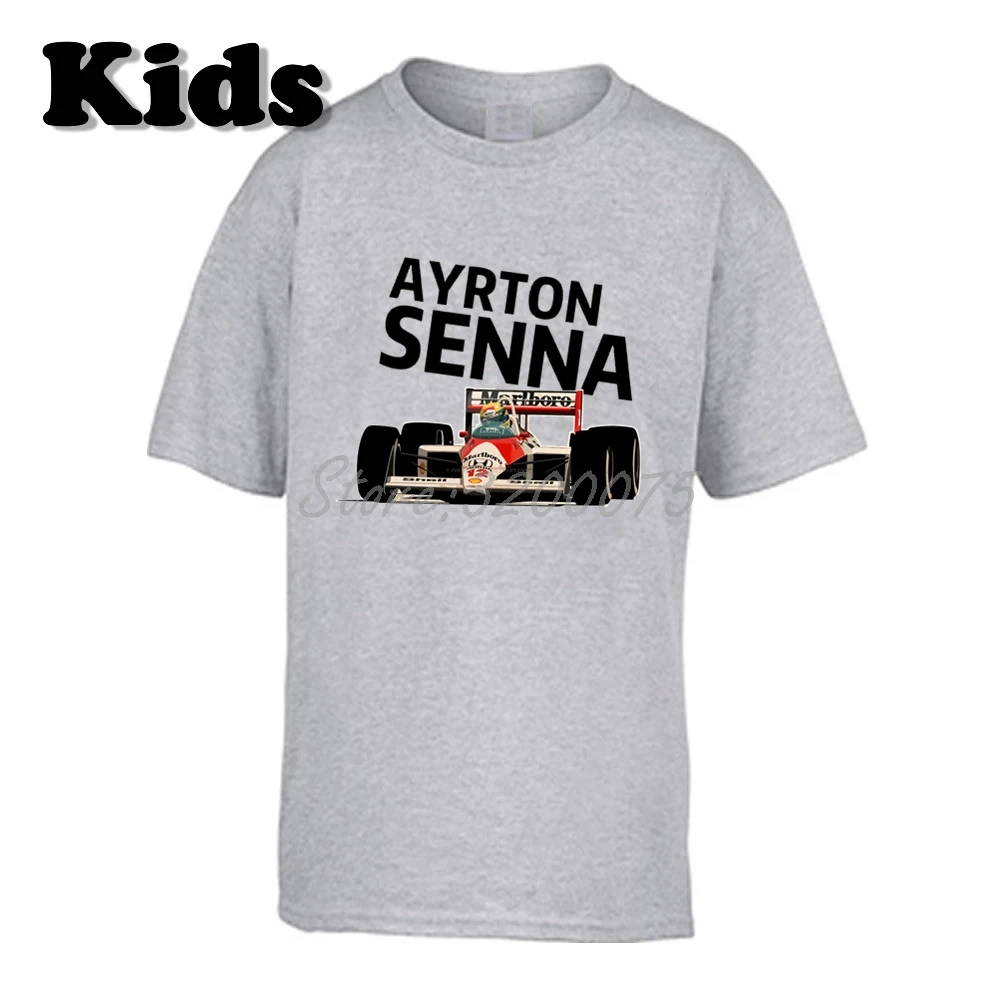 Детская футболка Ayrton Senna da Silva 12 Бразилия 1 чемпионат мира 1988 1990 1991 футболка с круглым вырезом для мальчиков и девочек W19040709