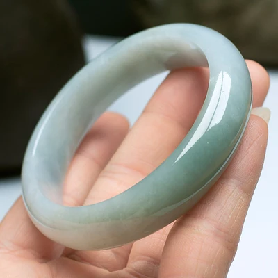 

Natural Burmese Jadeite 54-64mm Light Color Bracelet Elegant Princess Jewelry Send Mom to Girlfriend