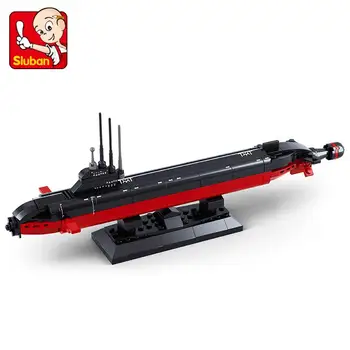 

SLuban 0391 193PCS A nuclear submarine 3D DIY Figures Birthday Christmas Gifts lepinings toys for children educational building