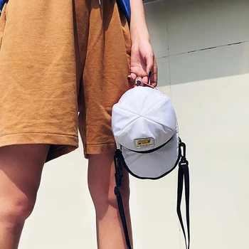 

Women Hat Shape Shoulder Bags Korean Version Of The Trendy Wild Messenger Bag Personality Hat Shape Cute Fashion Canvas Bags
