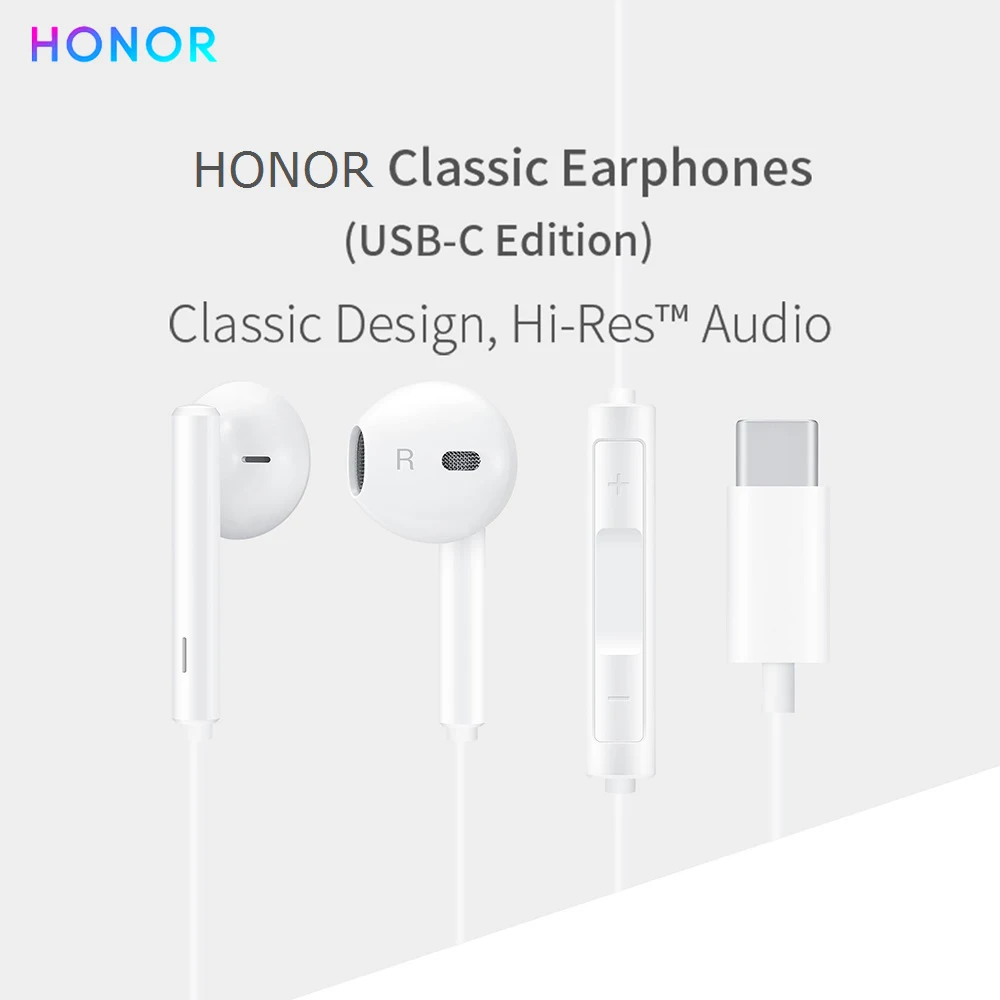 Наушники HONOR AM33(USB-C Edition) Проводная Классическая гарнитура с микрофоном проводные наушники для HONOR/HUAWEI mate/P серии