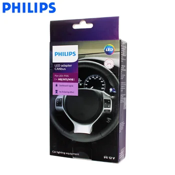 

Philips 12V LED Canbus Adapter H8 H11 H16 Fog Light Decoder Car Accessories Warning Canceller Smooth Functioning 18954 C2, Pair