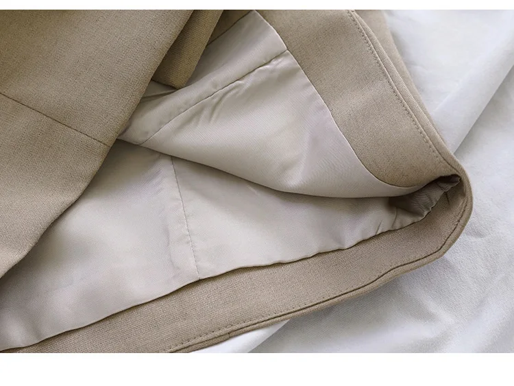 TVVOVVIN Autumn Concise Hong Kong Flavor Solid Color Both Row Buckle Long Sleeve Short Fund Small Suit Woman ZX188
