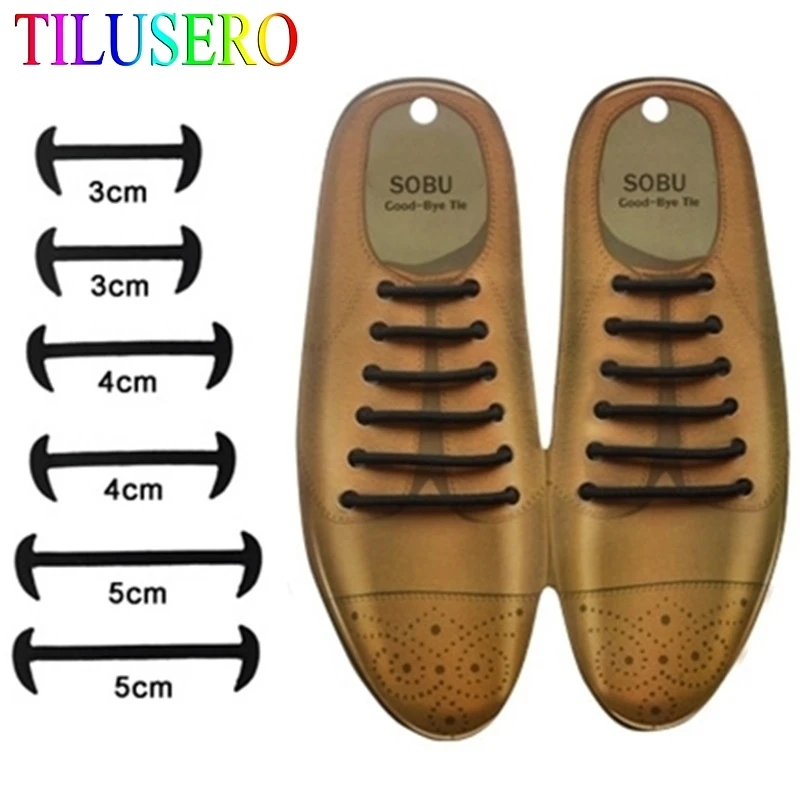 Lacets élastiques en Silicone pour chaussures d'affaires, 12 pièces/ensemble, taille 3cm/4cm/4.5cm, nouveauté, unisexe