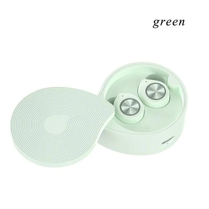 TW70 green Модный подарок Bluetooth наушники беспроводные наушники супер бас стерео гарнитура Handsfree Наушники с микрофоном зарядный чехол - Цвет: TW70 green