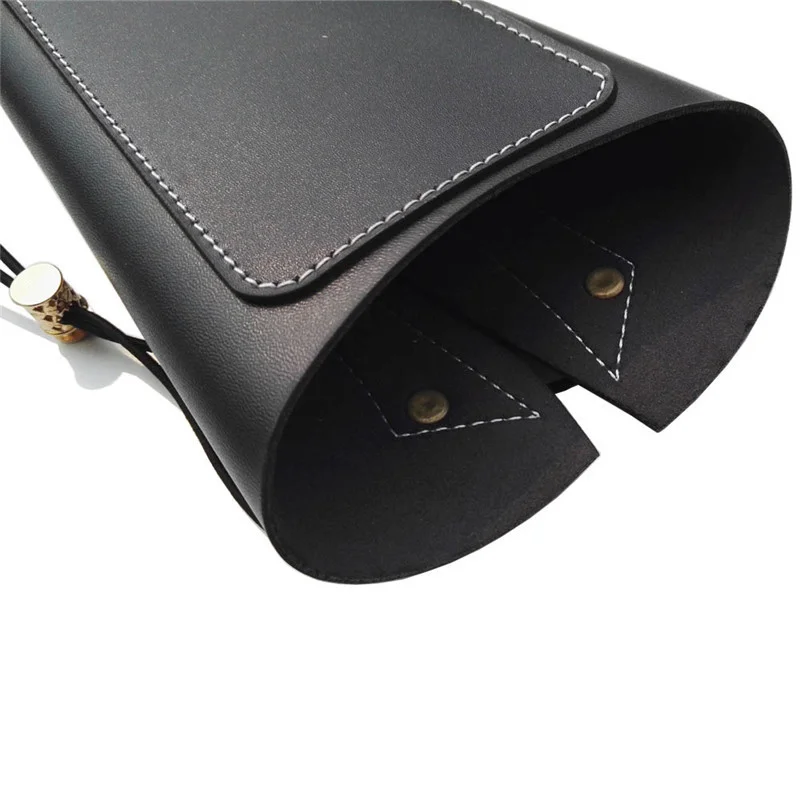 Black PU Leather Archery Bow Target Arm Guard Forearm Armband Protector