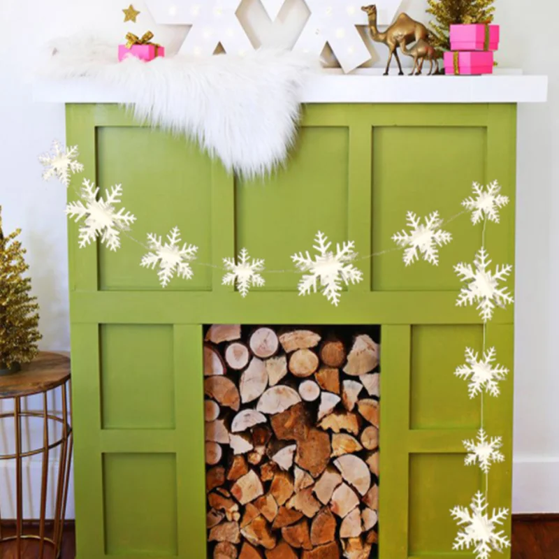 

12Pcs Snowflake Pendant Christmas Decorations for Home New Year Winter Theme Party Decoration Winter Decorations
