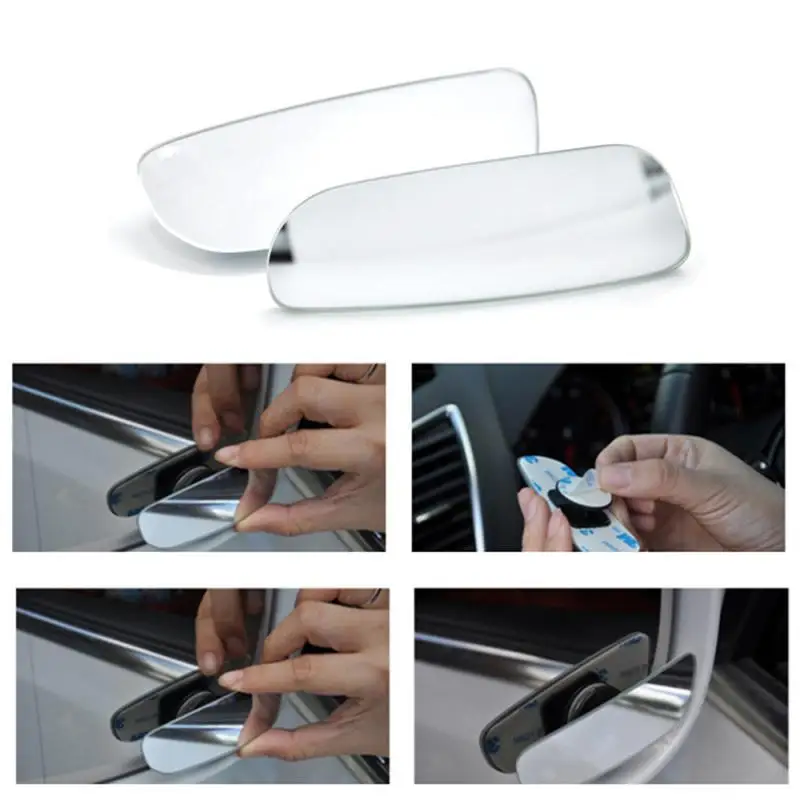

2Pcs Car Blind Spot Mirror 360 Degree Adjustable Wide Angle Convex Rear View Mirror Auto Parking Rearview Mirror Car Accessories