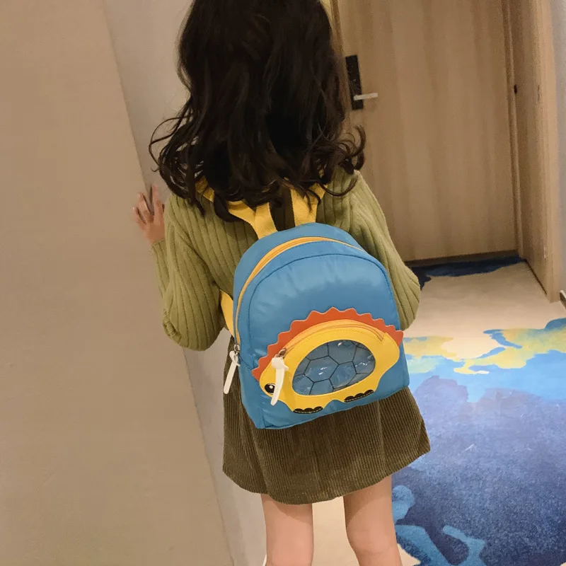 

Cartoon Little Turtle Translucent Children Backpack Nylon Waterproof Export Hot Selling 2-7 Years Old Baby School Bag