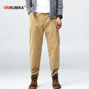 

Super Large Size 30-48 Autumn Men's Casual Khaki Harem Pants Man Spring Cotton Fashion Green Pencil Pant Black Long Trousers