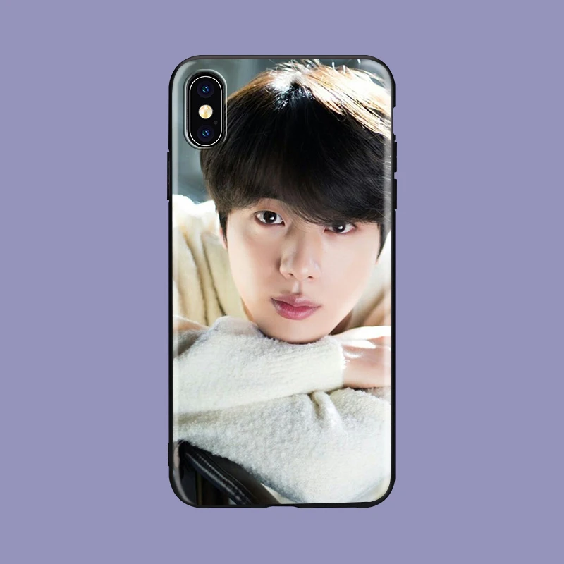 Мягкий силиконовый черный чехол для телефона kim namjun KPOP Mans для iPhone 5 5S SE 6 6s 7 8 plus X Xs XR max Jimin kim minyun