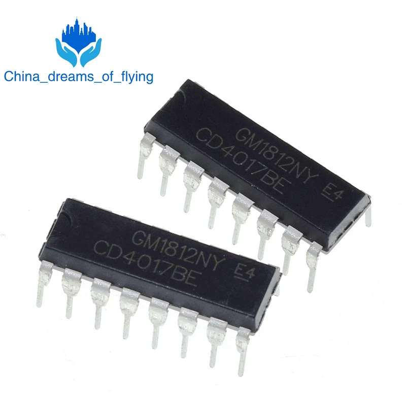 100PCS CD4017 CD4017B CD4017BE 4017 DECADE COUNTER DIVIDER IC | Электронные компоненты и принадлежности