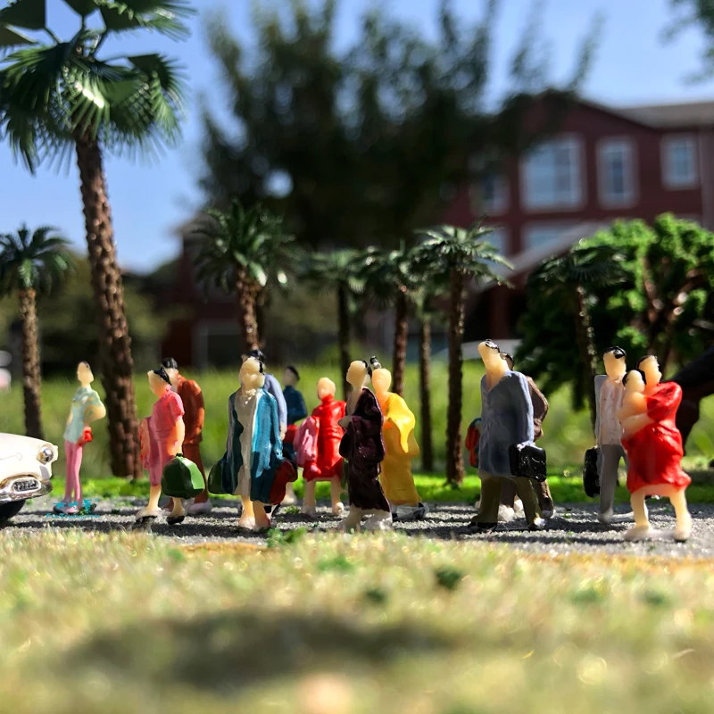 100PCS 1 87 HO Scale Model Figures all in Standing poses landscape model train railway layout 1