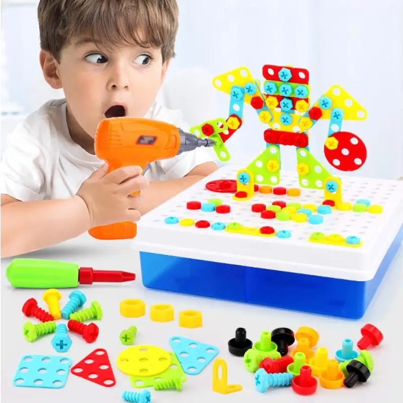 Детская дрель пазл развивающие игрушки Diy винтовые группа игрушек детский набор