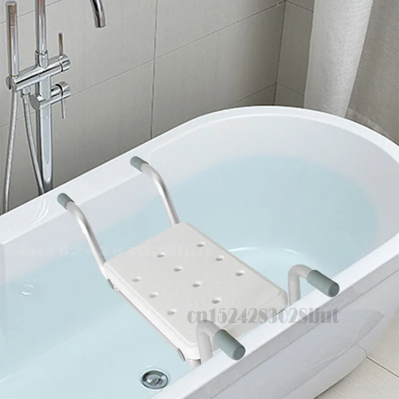 Home Bathroom Non-slip Bathtub Sitting Board Thickened Aluminum Alloy Bath Stool Eco-friendly Wearable Elderly Shower Chair 2