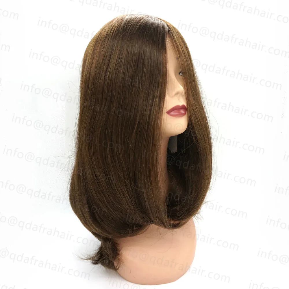 Hstonir еврейский парик Осень Juwish Sheitel Шелковый Топ Perruque Demi Tete chevex Humain Европейский remy hair JW03