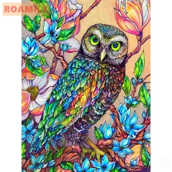 

5D Cross Stitch Diamond Painting,Owl,Diamond Embroidery Owls,Picture By Rhinestones,Wall Art,Diamont