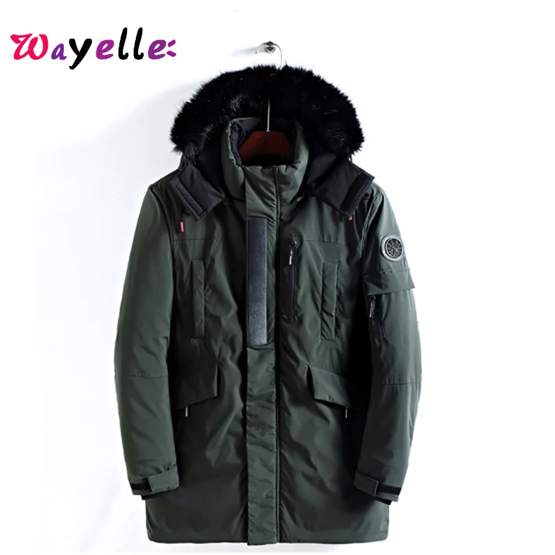 

Winter Mens Jackets and Coats 2019 Warm Army Military Tactical Windproof Jacket Men Thick Long Fur Collar Hooded Parka For Men