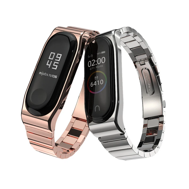 Металлический магнитный ремешок для Xiaomi MI Band 4 умных часов Mi band Сменные