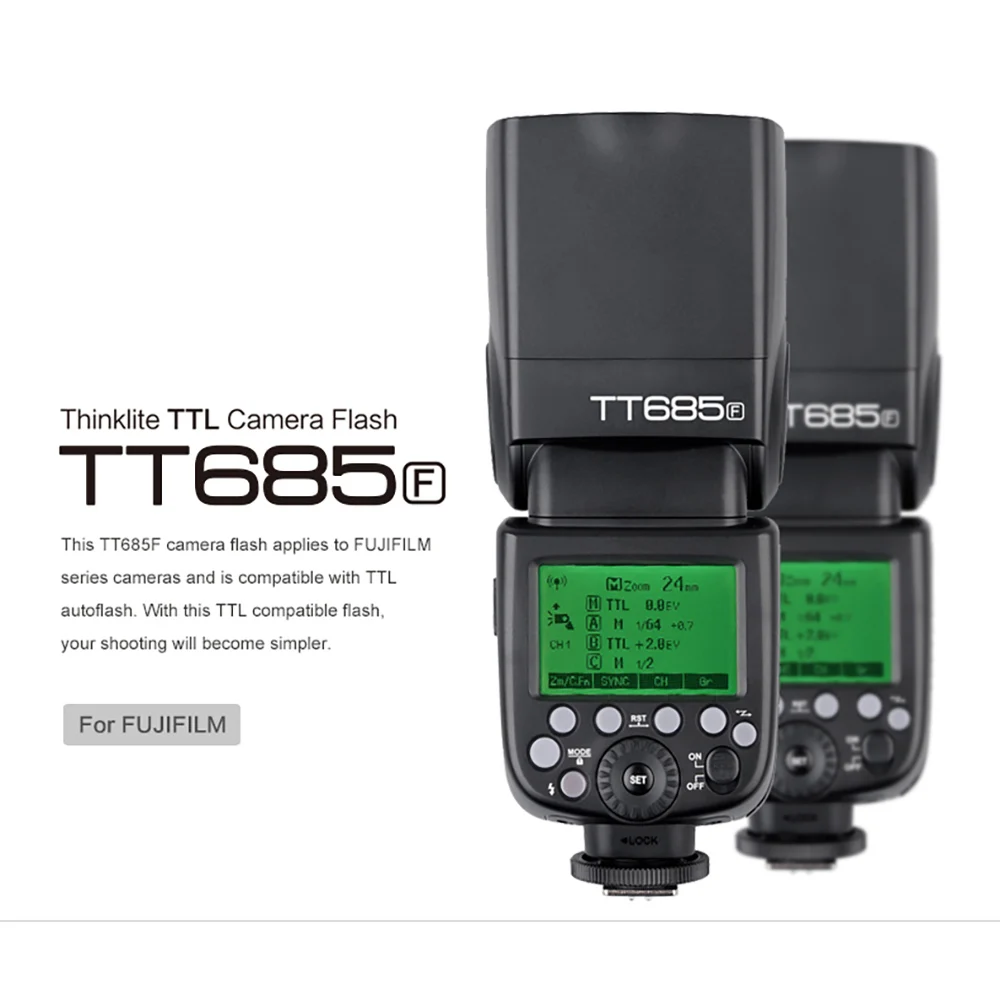 Вспышка для камеры Godox TT685 TT685C TT685N TT685S TT685F TT685O TTL HSS вспышка Canon Nikon Sony Fuji