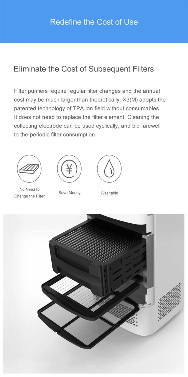Xiaomi KJ300F X3(M) умный очиститель воздуха для очистки формальдегида эффективная интеллектуальная Бытовая Hepa фильтр приложение