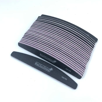 

2020 Hot 10Pcs Nail File Nail Buffer Polish Sandpaper 100/180 Buffing Manicure buffer Prismatic Sponge Nail Files