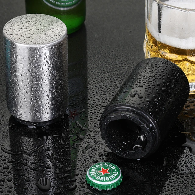 Stainless Steel Automatic Beer Bottle Opener | Easy Wine & Beer Cap Remover, Kitchen Gadget & Party Gift 4