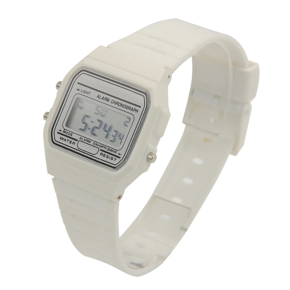 

Women Fashion Silicone Digital Watch Female Rubber Wrist Watch Multi Candy Color Alarm Stopwatch Relogio Feminino 2019