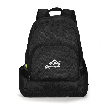 Etto Outdoor Movement Fold Backpack Super Light Waterproof Folding Bag Travel Camping Mountain Climbing Portable Fold Backpack - Цвет: Black