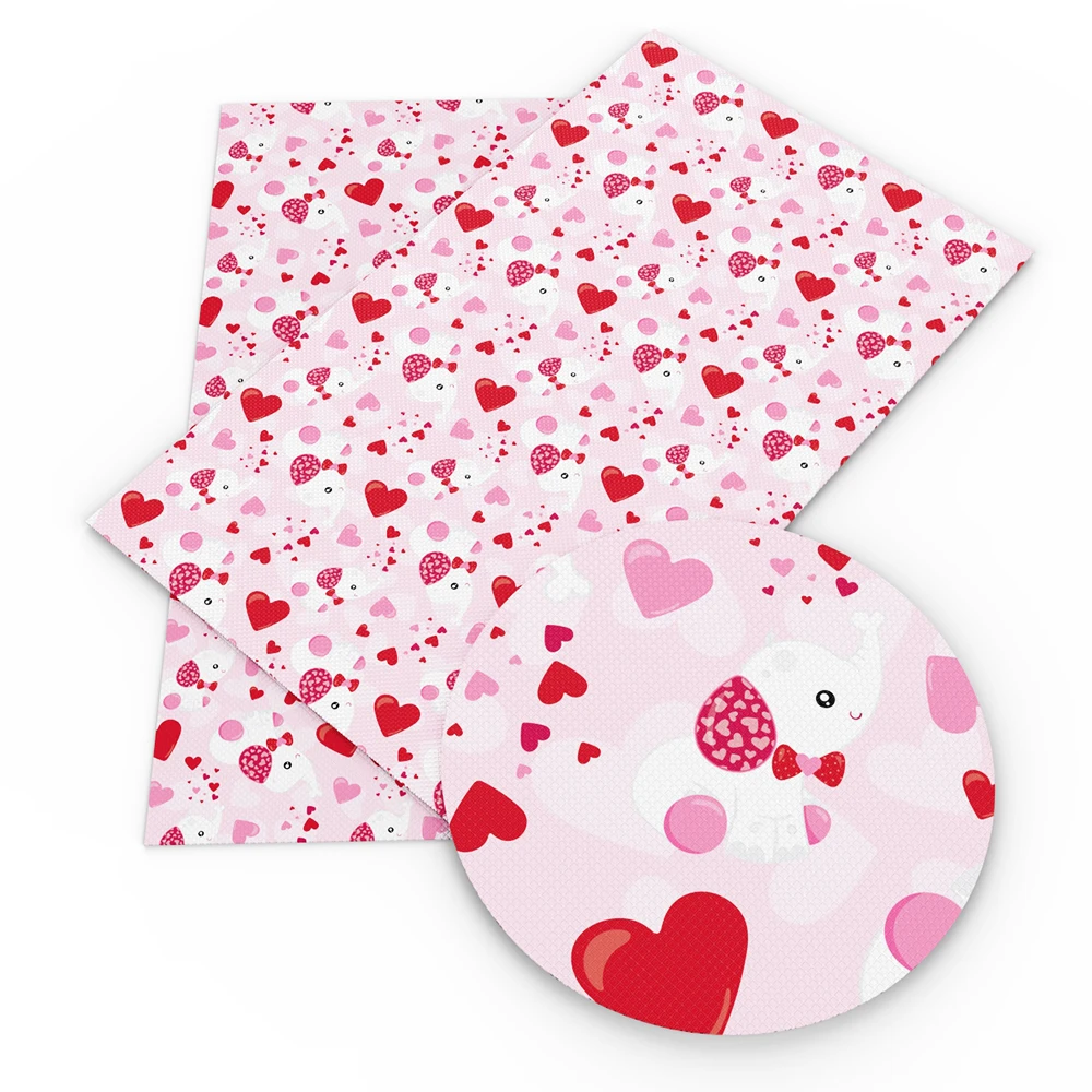 20*34cm Love Heart Unicorn Printed Synthetic Leather Fabric Sheets For Making Handmade Earrings Bowknots,1Yc4927