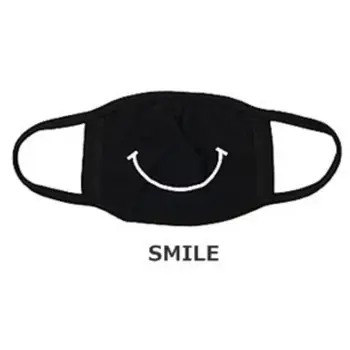 

Smile Mask Black Exercise Sports Hiking Fun Face Mask Fashion Polyester Cotton Outdoor Breathable Protection Supplies Mouth Mask