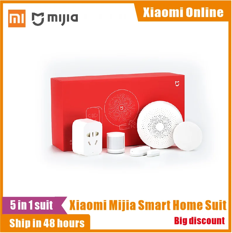 Xiaomi Mijia maison intelligente famille costume Kit passerelle fenêtre porte capteurs capteur de corps sans fil commutateur Zigbee Mi 5 en 1 Kit de sécurité