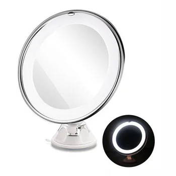 

7X Magnifying Makeup Mirror Cosmetic Led Locking Suction Cup Bright Diffused Light 360 Degree Rotating Cosmetic Makeup