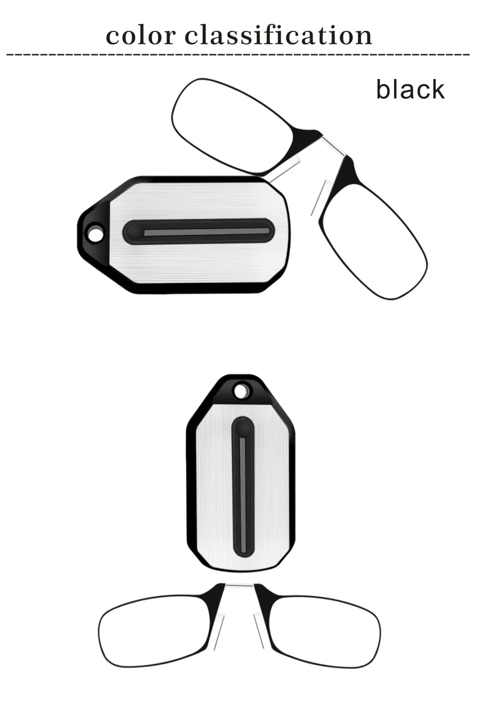 EVUNHUO клип нос компактные очки для чтения мужские складные очки для чтения женские легко носить с корпус-брелок для ключей